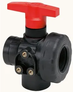 GEOline - 8218353 - 1 1/2" 3-Wege-Kugelhahn Frontplattenmontage