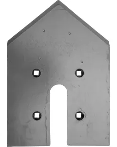 Gopart - 3374351GP - Kultivatorzinke 350x240x12 mm, Gehaertet, Flach, 4 Loecher, Geeignet Fuer Lemken