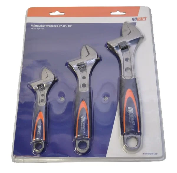 Gopart - 88600GP - Verstellbarer Schraubenschluessel-Satz 6/8"/10"