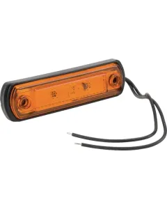Gopart - LA35057 - Markierungsleuchte LED, 0.5/1W, Rechteckig, 12/24V, Orange, 110x31x15mm, 4 LEDS