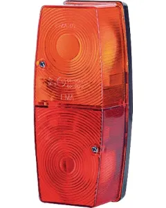 Gopart - LA45013 - Heckleuchte 5/21W, Rechteckig, 12/24V, Rot/Orange, 162x56mm