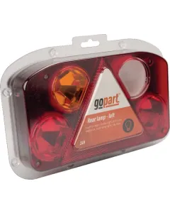 Gopart - LA45061 - Heckleuchte Rechteckig, 12/24V, Weiß/Orange/Rot, 238x138x54.5mm – Links