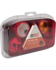 Gopart - LA45062 - Heckleuchte Rechteckig, 12/24V, Weiß/Orange/Rot, 238x138x54.5mm – Rechts