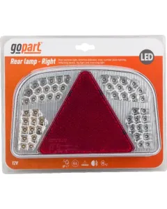 Gopart - LA91260R - Multifunktions-LED-Leuchte Rechts, Rechteckig, 12V, 244x149x48mm, Bajonettanschluss 7-Polig