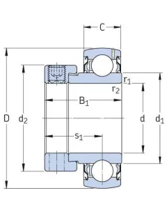 Gopart - SA207GP - Rillenkugellager 35x72x36,5 mm Gopart