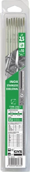GYS - 082335GYS - Elektrode 316L 2.5x300 mm (10x)