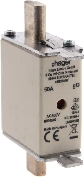 Hager - LNH0050M - Sicherung Standard-Messer 500V 50A