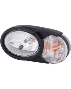 Hella - 1EB996167031 - Scheinwerfer Halogen, Oval, 12/24V, Weiss/Grau/Transparent, Aufschraubbar, 304.5x153.3mm Deutsch-Stecker – Vorne Links