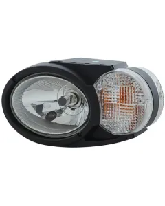 Hella - 1EB996167177 - Scheinwerfer Halogen, Oval, 12/24V, Weiss/Grau/Transparent, Aufschraubbar, 304.5x153.3mm Deutsch-Stecker – Links