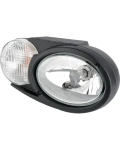 Hella - 1EB996167187 - Scheinwerfer Halogen, Oval, 12/24V, Weiss/Grau/Transparent, Aufschraubbar, 304.5x153.3mm Deutsch-Stecker – Rechts
