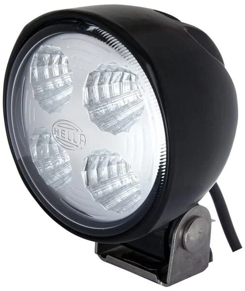 Hella - 1G0996276453 - Arbeitsscheinwerfer LED, 800LM, Rund, 12/24V, Transparent, Aufschraubbar, Diameter 83mm, 4 LEDs