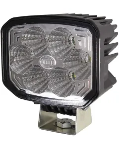 Hella - 1GA996188511 - Arbeitsscheinwerfer LED, 12W, 1000LM, Rechteckig, 12/24V, Transparent, Klemme, 6 LEDs