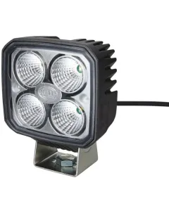 Hella - 1GA996284012 - Arbeitsscheinwerfer LED, 1000LM, Quadratisch, 12/24V, Weiss, Klemme, Spot-Strahl, 4 LEDs