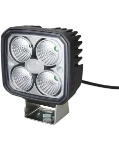 Hella - 1GA996284091 - Arbeitsscheinwerfer LED, 1200LM, Quadratisch, 12/24V, 122x53x95mm, Weiss, Klemme Deutsch-Stecker, 4 LEDs