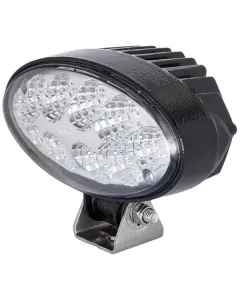 Hella - 1GB996386021 - Arbeitsscheinwerfer LED, 28W, 1700LM, Oval, 12/24V, Weiss, 176.6x105.1x125.8mm Deutsch-Stecker, 10 LEDs