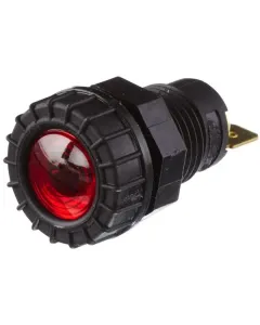 Hella - 2AA008594031 - Warnleuchte, Rund, 12/24V, Rot, Aufschraubbar, Flachsteckeranschluss