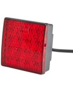 Hella - 2NE357029041 - Nebelleuchte LED, Quadratisch, 12V, Rot, Aufschraubbar, 80x33.7x80mm, Hella Valuefit