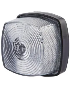 Hella - 2PF003057041 - Markierungsleuchte 5W, Quadratisch, 12V, Transparent, Verschraubt, 62x40x62mm, Hella