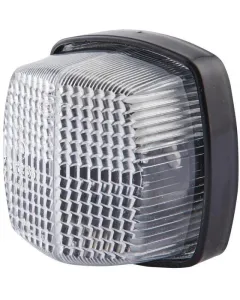 Hella - 2PF004081001 - Markierungsleuchte 5W, Quadratisch, 12V, Transparent/Weiß, Verschraubt, 62x42x62mm, Hella