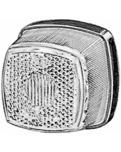 Hella - 2PG003057067 - Markierungsleuchte 5W, Quadratisch, 12V, Transparent/Weiß, Verschraubt, 62x46x62mm, Hella