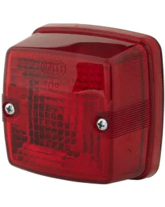 Hella - 2SA003014051 - Rückleuchte Quadratisch, 12/24V, Rot, Aufschraubbar, 84x51x84mm, Hella