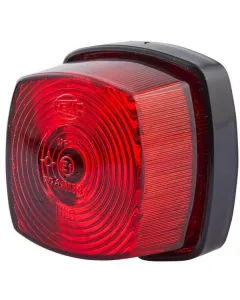 Hella - 2SA003057021 - Rückleuchte Quadratisch, 12/24V, Rot, Aufschraubbar, 62x40x62mm, Hella