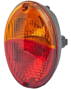 Hella - 2SD343130071 - Rückleuchte Oval, 12V, Rot/Orange, Aufschraubbar, 140,4x98,4x98,4mm, Hella