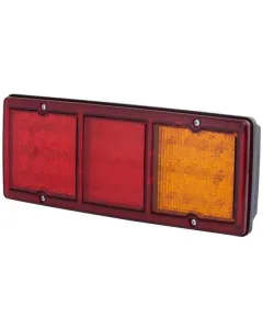 Hella - 2SD357024001 - Rückleuchte LED, Rechteckig, 9/36V, Rot/Bernstein, Aufschraubbar, 326x68x130mm, 33 LEDs, Hella Valuefit