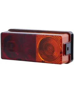 Hella - 2SD998531067 - Rückleuchte Rechteckig, 12/24V, Rot/Orange, Aufschraubbar, 170x64x75mm, Hella