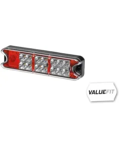Hella - 2VA357021001 - Rückleuchte LED, Rechteckig, 10/30V, Rot/Gelb, Aufschraubbar, 191x28x50mm, 18 LED, Hella Valuefit
