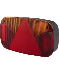 Hella - 2VB998232221 - Rückleuchte Rechts Rechteckig, 12V, Rot/Bernstein, Aufschraubbar, 247x138mm, Hella