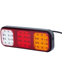Hella - 2VP357018001 - Rückleuchte LED, Rechteckig, 12/24V, Rot/Bernstein/Weiß, Aufschraubbar, 284x37x100mm, Hella Valuefit