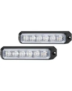 Hella - 2XD012160851 - Warnleuchtensatz, Stroboskoptyp, 12/24V, Bernstein, 6 LEDs, Horizontal, Aluminiumgehäuse, Hella