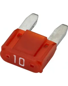 Hella - 8JS728596212 - Sicherung Mini-Flachstecker 32V 10A Länge 16,3mm Rot Packung 10x