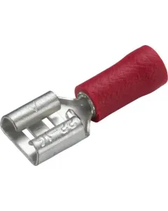 Hella - 8KW044036003 - Flachsteckhülse Weiblich, Rot, 0,5-1mm² 6,3x0,8mm, Blister (100x), Hella