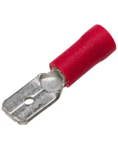 Hella - 8KW702796003 - Flachstecker Männlich, Rot, 0,5-1mm² 6,3x0,8mm, Blister 100x