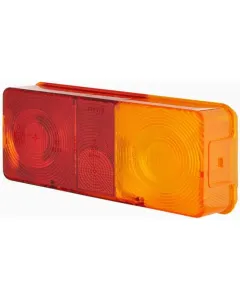 Hella - 9EL112741001 - Leuchtlinse, orange/rot, rechteckig hinten/rechts Hella