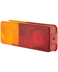 Hella - 9EL112743001 - Leuchtlinse, orange/rot, rechteckig hinten/links Hella