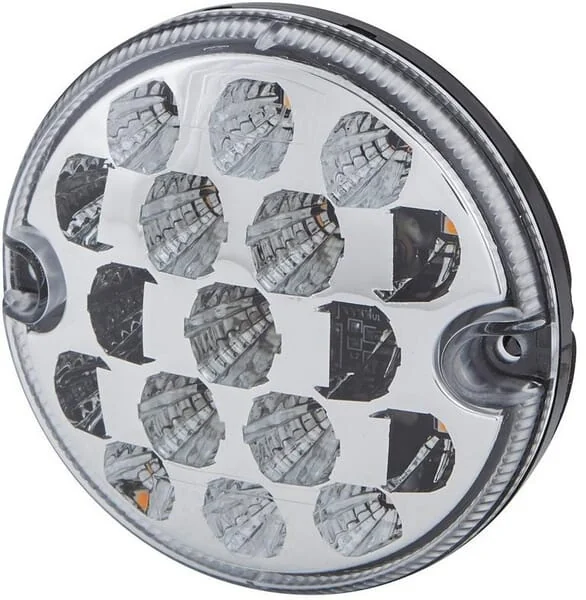 Hella ValueFit - 2BE357028051 - Richtungs- Und Standlicht LED, Vorne, Rund, 10/30V, Transparent, Verschraubt, Diameter 95mm, 17 LED, Hella ValueFit
