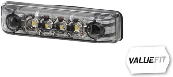 Hella ValueFit - 2PG357010021 - Markierungsleuchte LED, Rechteckig, 12V, Weiss, Verschraubt, 65x11x16mm, 4 LED, Hella ValueFit