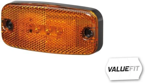 Hella ValueFit - 2PS357008001 - Markierungsleuchte LED, Rechteckig, 9/36V, Gelb, Verschraubt, 111x20x51mm, 3 LED, Hella ValueFit