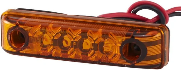 Hella ValueFit - 2PS357010101 - Markierungsleuchte LED, Rechteckig, 24V, Gelb, Aufschraubbar, 65x11x16mm, 4 LED, Hella ValueFit