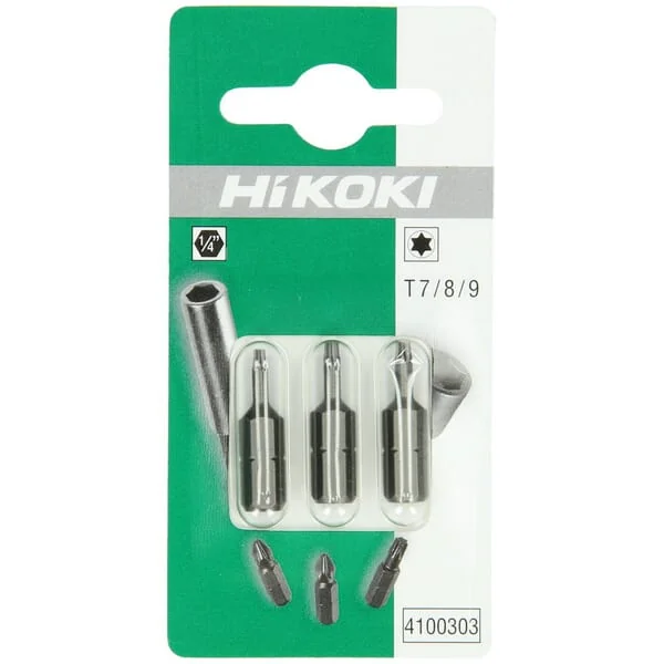 Hikoki - 4100303 - Torx-Bits 1/4 T7/T8/T9-25mm