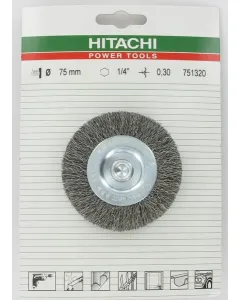 Hikoki - 751320 - Runde Bürste 75mm x 0,3, Gewellter Draht