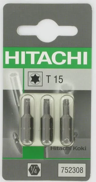 Hikoki - 752308 - Bits Torx 1/4" T15-25mm (3x)