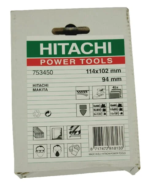 Hikoki - 753050 - Schleifpapier 114x140mm K60/80/120