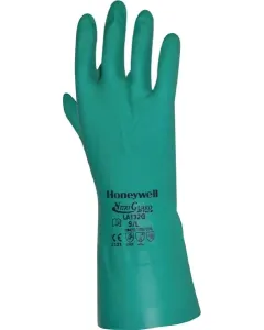 Honeywell - HSLA132GL - Arbeitshandschuhe Aus Gruenem Nitril 33 cm Lang, Groesse 9/L Nitriguard Plus