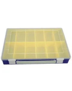 Hünersdorff - WE6007 - Sortimentskasten 335x225x55mm, Blau Polypropylen, 12 Fächer
