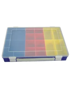 Hünersdorff - WE6008 - Sortimentskasten 335x225x55mm, Blau Polypropylen, 14 Fächer