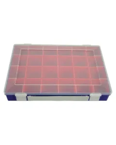 Hünersdorff - WE6009 - Sortimentskasten 335x225x55mm, Blau Polypropylen, 24 Fächer